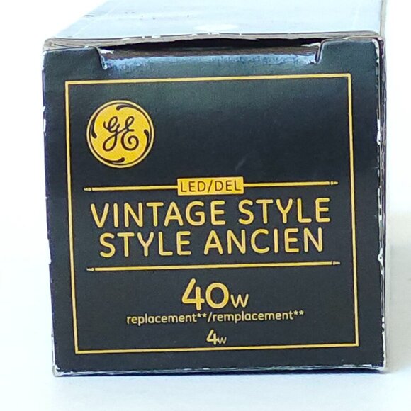 VINTAGE GE STYLE LIGHTBULB Warm Candle Light 40W Dimmable Amber Glass BNIP - Picture 2 of 7